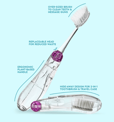 Radius Tour Travel Brush w/ Replaceable Head | The Nest Attachment Parenting Hub