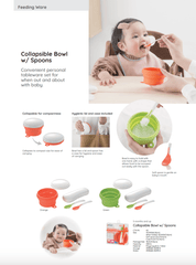 Richell Collapsible Bowl with Spoons 5m+ | The Nest Attachment Parenting Hub