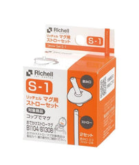 Richell Replacement Straw Set S-1 for Aqulea Cup de Straw Training Mug | The Nest Attachment Parenting Hub