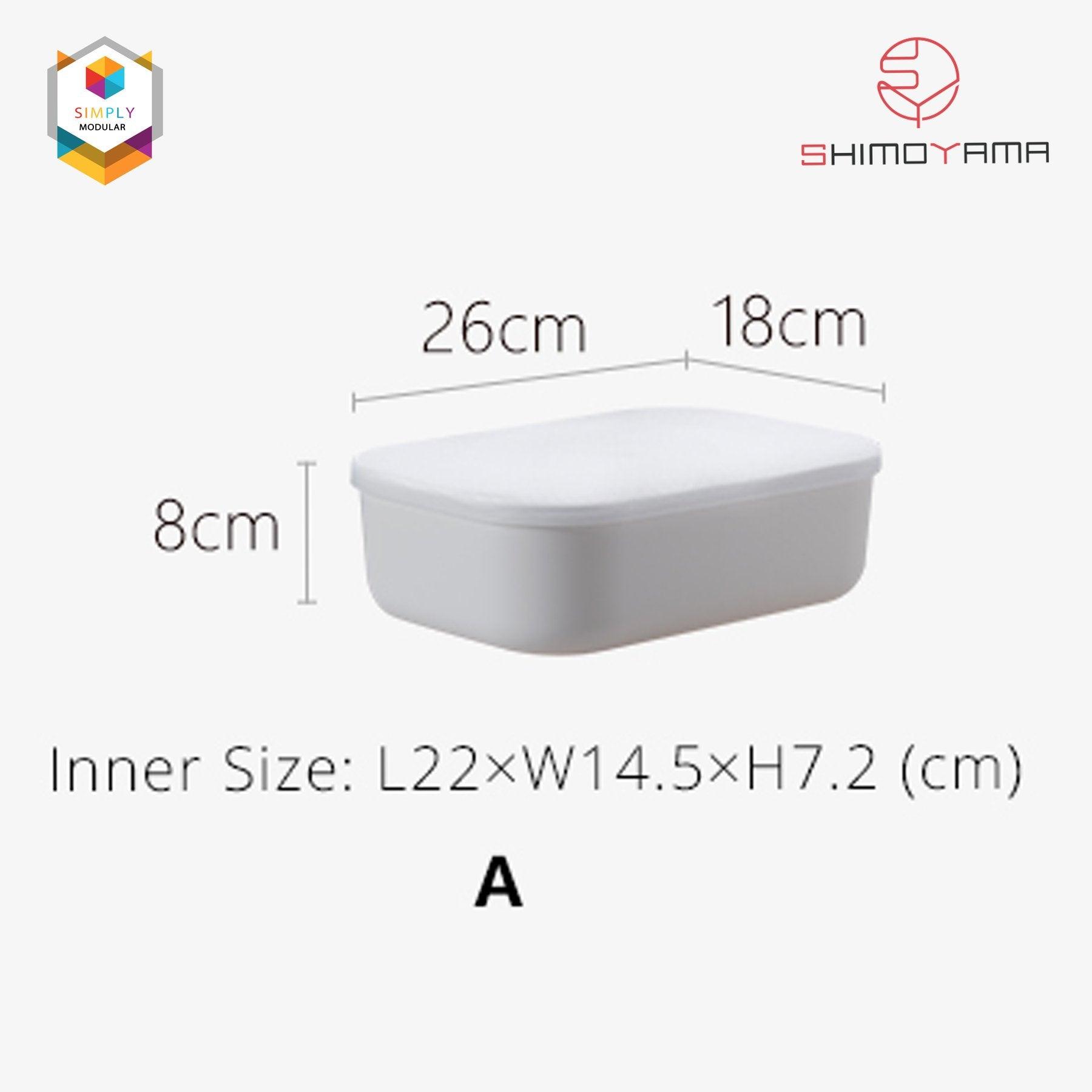 Shimoyama Muji Style Small Gray Flat Storage Box with Lid Cabinet Organizer | The Nest Attachment Parenting Hub