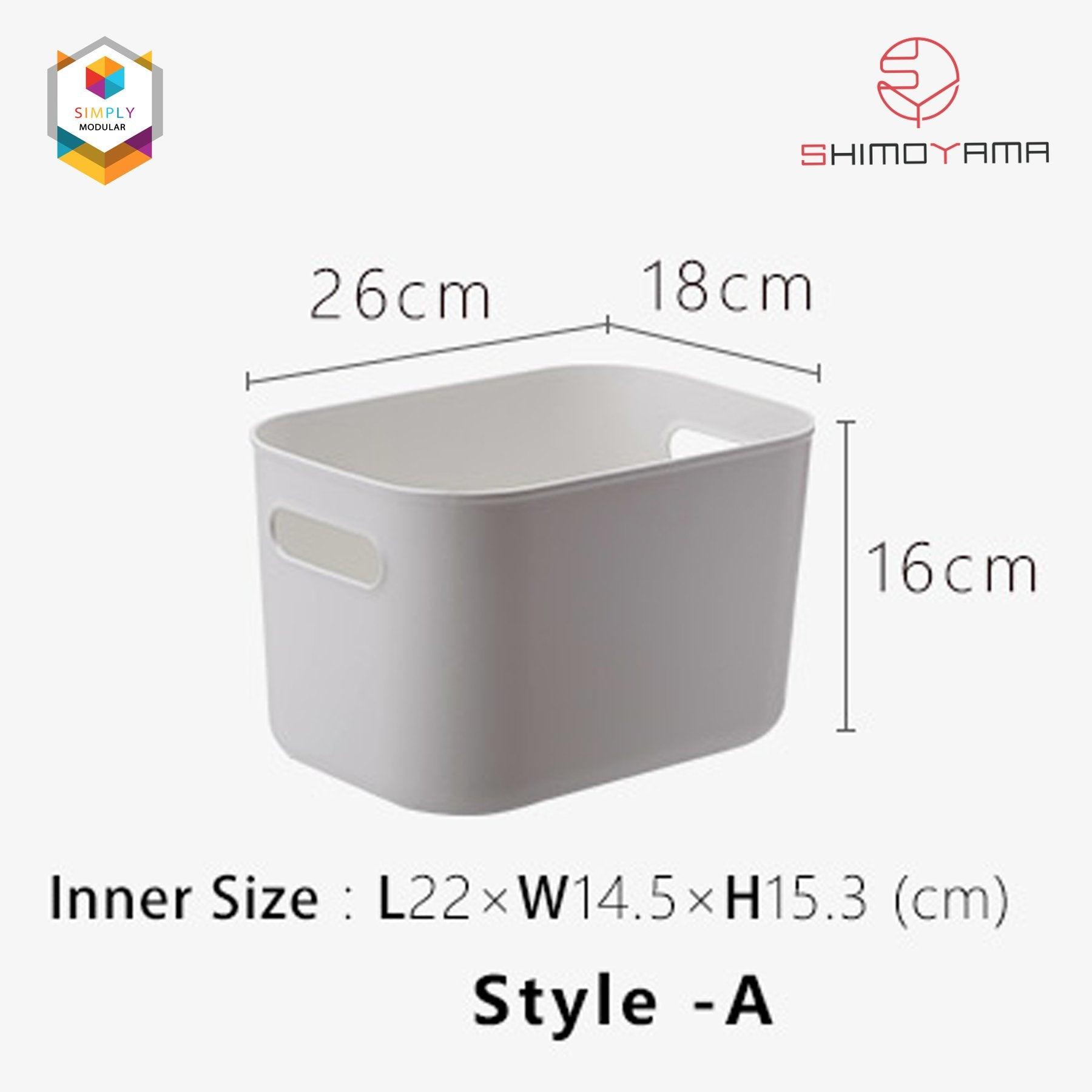 Shimoyama PE Storage Soft Touch Deep without Lid Gray - Size A | The Nest Attachment Parenting Hub