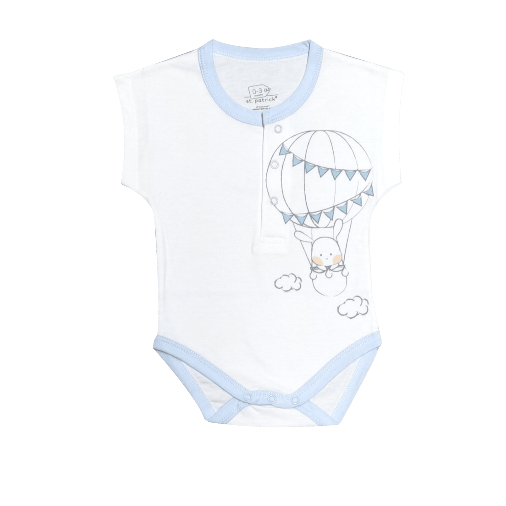 St. Patrick Woodlands Muju Romper White/Blue | The Nest Attachment Parenting Hub