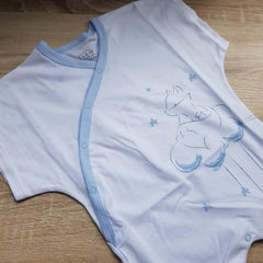 St. Patrick Woodlands Sakura Sleepsuit Fox Blue | The Nest Attachment Parenting Hub
