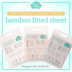 Tiny Winks Bamboo Playpen Bed Sheet (4x26x38") | The Nest Attachment Parenting Hub