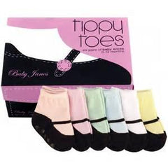 Tippy Toes Pack of 6 Girl's Socks | The Nest Attachment Parenting Hub
