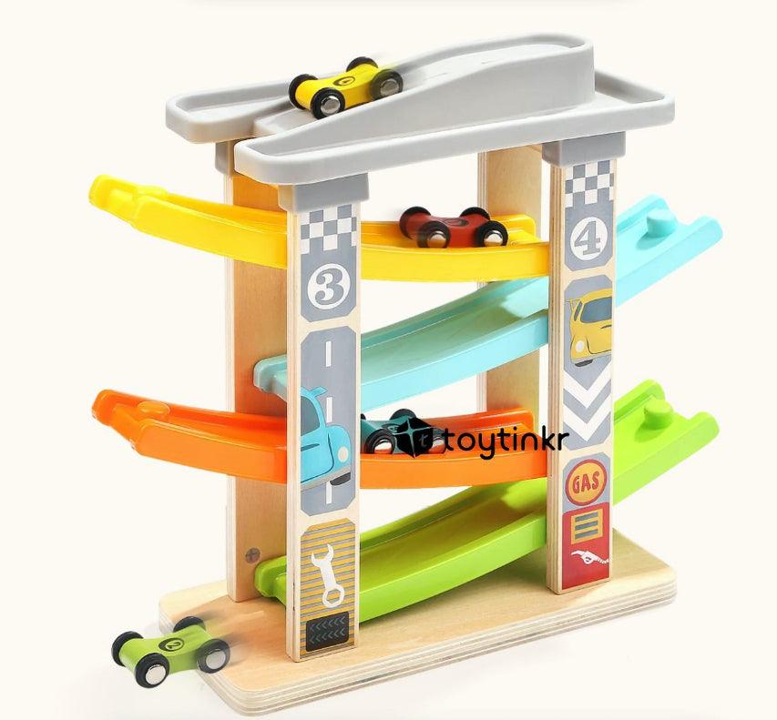 Toy Tinkr Colorful Ramp Racer | The Nest Attachment Parenting Hub