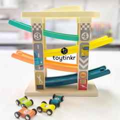 Toy Tinkr Colorful Ramp Racer | The Nest Attachment Parenting Hub