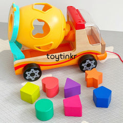 Toy Tinkr Top Bright Shape Mixer Truck 12m+ | The Nest Attachment Parenting Hub