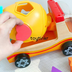 Toy Tinkr Top Bright Shape Mixer Truck 12m+ | The Nest Attachment Parenting Hub