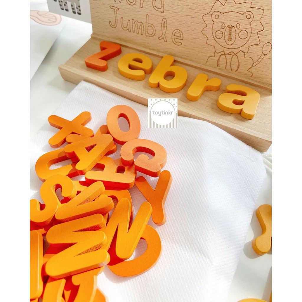 Toy Tinkr Word Jumble Orange Uppercase | The Nest Attachment Parenting Hub