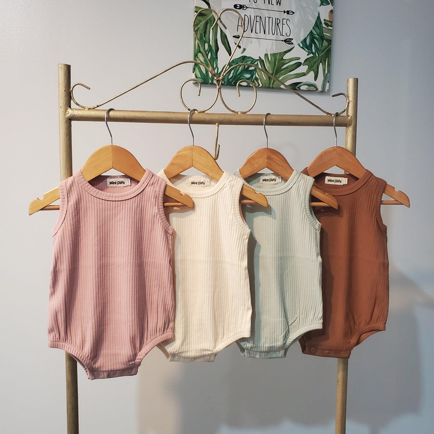 Wee Oats Chia Organic Cotton Sleeveless Bodysuit | The Nest Attachment Parenting Hub