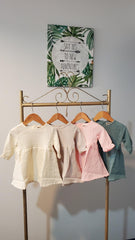 Wee Oats Gummy 100% Organic Cotton Muslin Cuffed Long-Sleeve Dress | The Nest Attachment Parenting Hub