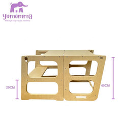 Yomomma Learning Tower 2 in 1 Convertible to Desk & Chair | The Nest Attachment Parenting Hub
