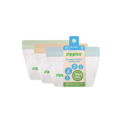Zippies Color Reusable Bags Linen Dreams | The Nest Attachment Parenting Hub