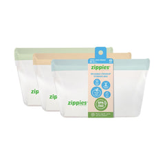 Zippies Color Reusable Bags Linen Dreams | The Nest Attachment Parenting Hub