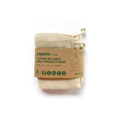 Zippies Cotton Mesh Produce Bags 5's | The Nest Attachment Parenting Hub