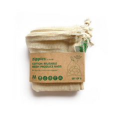 Zippies Cotton Mesh Produce Bags 5's | The Nest Attachment Parenting Hub