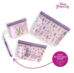 Zippies Lab Disney Princess Dream It 3pc Standup Pouch Set with Detachable Strap | The Nest Attachment Parenting Hub