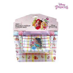 Zippies Lab Disney Princess Floral Plaid Standup Storage Bags 3pc Set | The Nest Attachment Parenting Hub