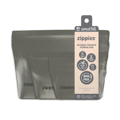 Zippies Reusable Stand up Bags Steel Grey | The Nest Attachment Parenting Hub