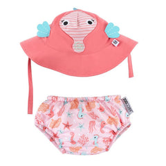 Zoocchini UPF50+ Baby Swim Diaper & Sun Hat Set (6-12 months) | The Nest Attachment Parenting Hub