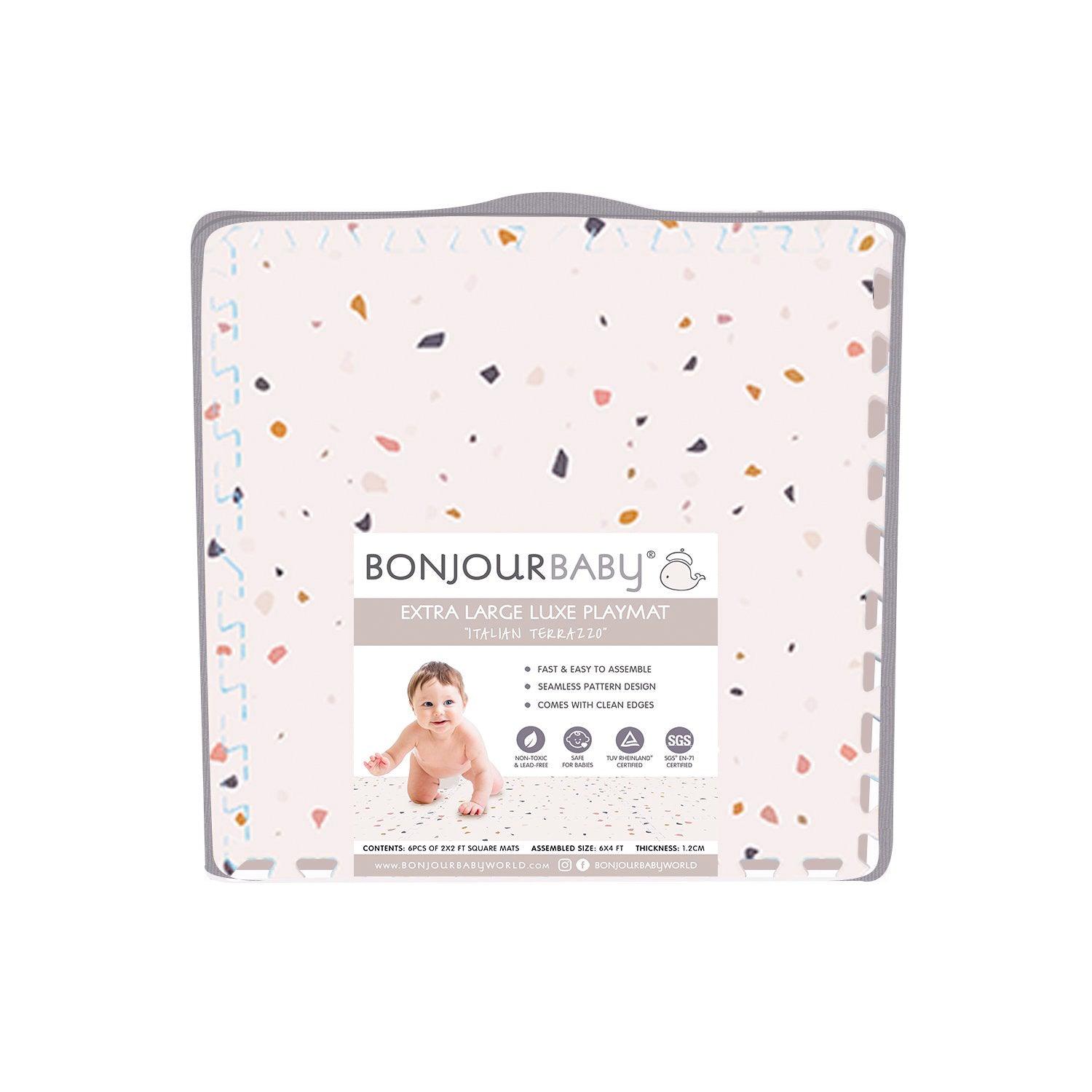 Bonjour Baby Extra Large Luxe Playmat (Italian Terrazzo) | The Nest Attachment Parenting Hub