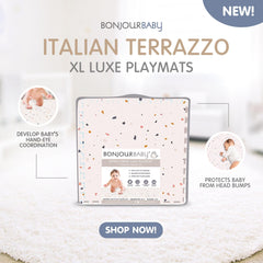 Bonjour Baby Extra Large Luxe Playmat (Italian Terrazzo) | The Nest Attachment Parenting Hub