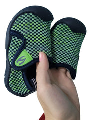 Hobibear Swim Sandals Green Checkers | The Nest Attachment Parenting Hub