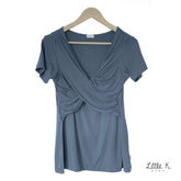 Little K Bamboo Mama PJ Steel Blue | The Nest Attachment Parenting Hub