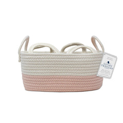 Living Textiles 3pc Cotton Nursery Storage - Pink | The Nest Attachment Parenting Hub