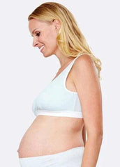 Mamaway Antibacterial Crossover Sleeping & Nursing Bra Blue 170822B | The Nest Attachment Parenting Hub