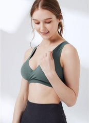 Mamaway Ultra Silky Crossover Sleeping & Nursing Bra (Green) 210825 | The Nest Attachment Parenting Hub