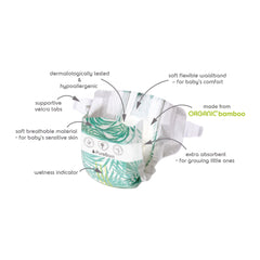PureBorn Size 2 - Small Tape Bamboo Diapers (3-6kg) | The Nest Attachment Parenting Hub