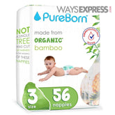 PureBorn Size 3 - Medium Tape Bamboo Diapers (5-8kg) | The Nest Attachment Parenting Hub