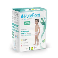 PureBorn Size 6 - XXL Pull Ups Bamboo Diapers (16kg+) | The Nest Attachment Parenting Hub