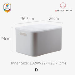 Shimoyama Large Gray Deep Storage Box with Lid | The Nest Attachment Parenting Hub