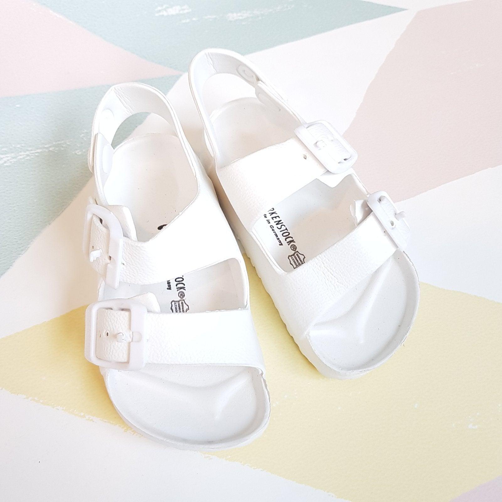 Slip-on Adjustable & Lightweight Sandals - White | The Nest Attachment Parenting Hub