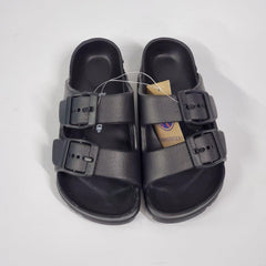 Slip-on Adjustable & Lightweight Slippers - Black | The Nest Attachment Parenting Hub