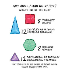 Tala Tiles Magnetic Tiles 40-Piece Assorted Shapes Set | The Nest Attachment Parenting Hub