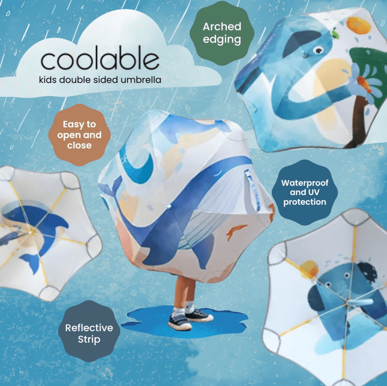 Coolable Kids Double Sided Umbrella | The Nest Attachment Parenting Hub