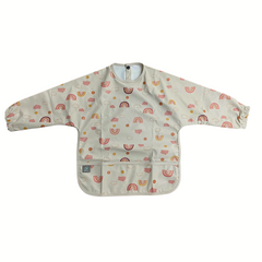 Nathan & Emma Long Sleeve Baby Bib with Wide Food Catcher