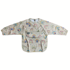 Nathan & Emma Long Sleeve Baby Bib with Small Food Catcher