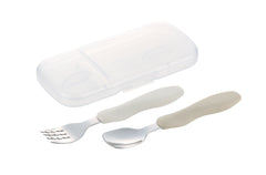 Richell TLI Pencil Grip Spoon & Fork with Case