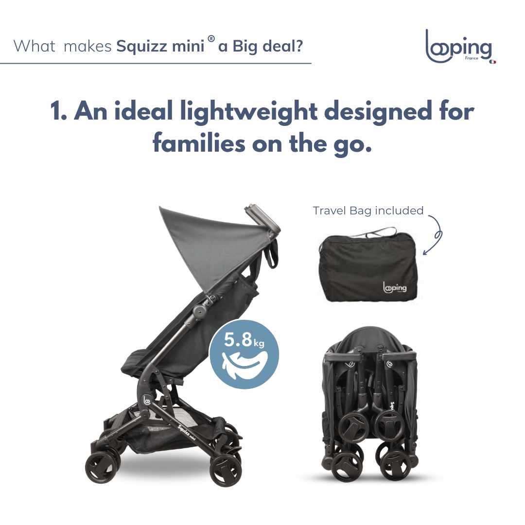 Stroller Looping Squizz 3.0 Compact Stroller The Nest Attachment Parenting Hub