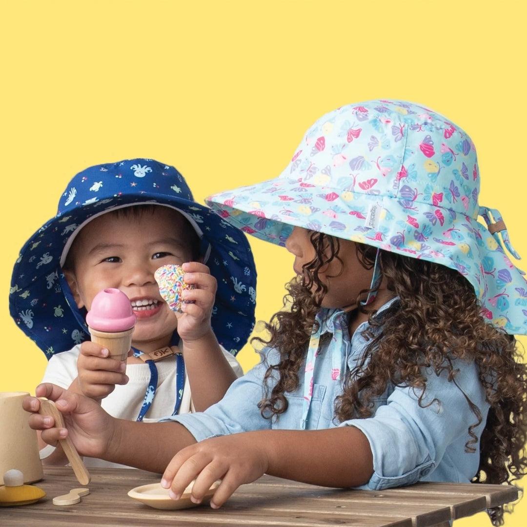 FlapJackKids UPF50 Kids Sun Hat with Neck Cape | The Nest Attachment Parenting Hub
