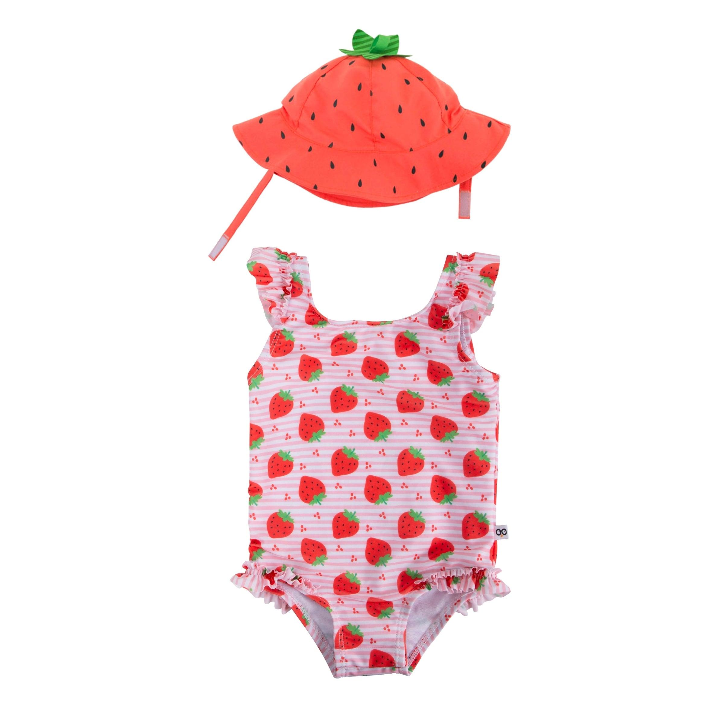 Zoocchini Baby Girl UPF50 Snap Swimsuit & Sunhat Set | The Nest Attachment Parenting Hub