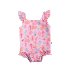 Zoocchini Baby Girl UPF50 Snap Swimsuit | The Nest Attachment Parenting Hub