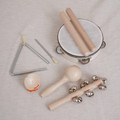 7 in 1 Wooden Percussion Instrument Set | The Nest Attachment Parenting Hub