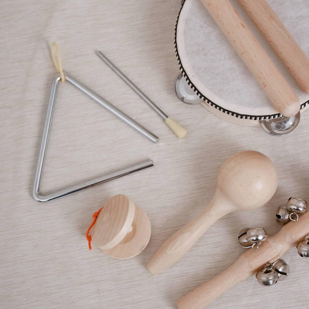 7 in 1 Wooden Percussion Instrument Set | The Nest Attachment Parenting Hub