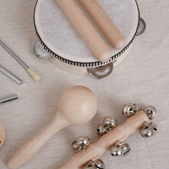 7 in 1 Wooden Percussion Instrument Set | The Nest Attachment Parenting Hub